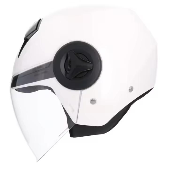 SHIRO HELMETS Casco Jet Modelo Atenas Monocolor Blanco Perla Totalmente Homologado - 1