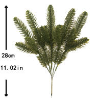 5pcs Plantas Artificiales Pino Hojas Verdes Flores Falsas Para Mesa Navidad Año Nuevo Decoración Accesorios De Fiesta - details 1