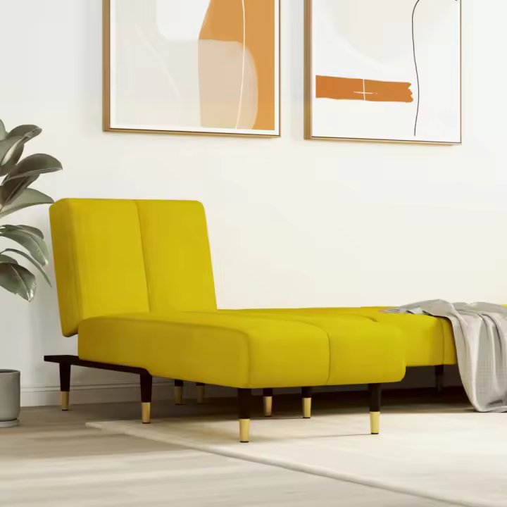vidaXL Sofá diván de terciopelo en color Gris claro/Gris oscuro/Negro y más - 1