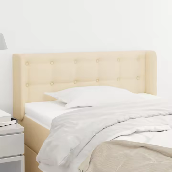 vidaXL Cabecero de tela color crema 83x16x78/88 cm - 1