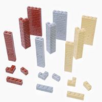 Juguetes De Construcción DIY Bloques Compatible Clásico 1*2 1*4 L1*2 50PCS Paredes De Bloques Altos MOC Para Niños Accesorios De Casa - details 0