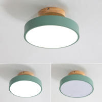 Lámpara De Techo LED En Madera Creativa Para Dormitorio Sala De Estar Pasillo Restaurante Iluminación Decorativa AC220V Instalación Fija - details 1