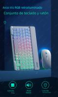 Teclado Inalámbrico Bluetooth Para Tablet Android iOS Windows Con Iluminación RGB Teclado Y Ratón Compatible Con iPad Y Teléfono - details 0