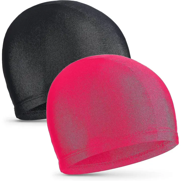 Gorras de Natación Elásticas - 2 Unidades - Tela Cómoda - Protección para el Cabello - 1
