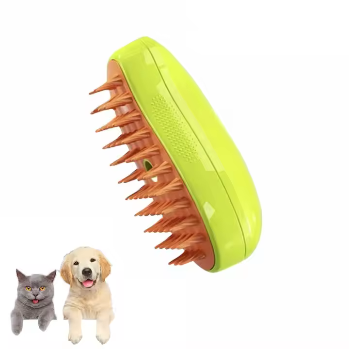Cepillo De Vapor Eléctrico Para Mascotas 3 En 1 Herramienta De Peluquería Para Gatos Y Perros Masaje Y Repelente De Pelo - 1
