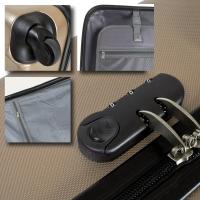 Juego de 3 Maletas Rígidas en Policarbonato y ABS, Tamaños XL-L-M, Set de Maletas de Viaje con Ruedas de 360º, Cerradura de Combinación, Asa Telescópica, Interior Compartimentado - champán - details 0