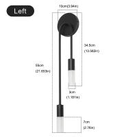 Lámpara De Pared LED Dorada Negra Lujo Moderna Nórdica Minimalista Creativa Para Sala De Estar Corredor Dormitorio Lateral - details 9