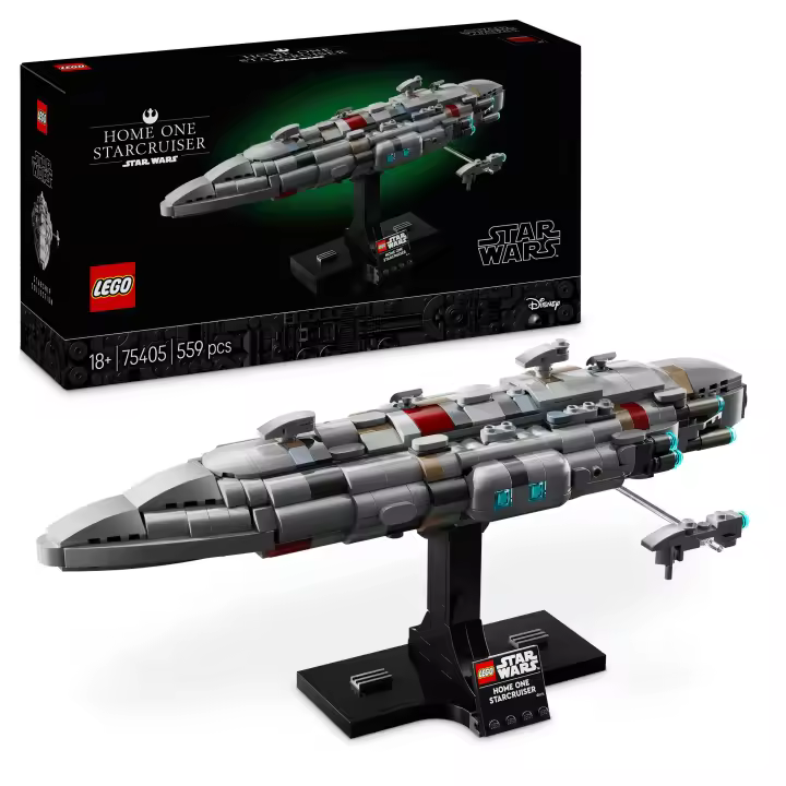 LEGO 75405 Star Wars Crucero Estelar Hogar Uno, Maqueta para Construir para Adultos de Nave Coleccionable, Decoración para Hogar y Oficina, Regalo para Hombres y Mujeres Fans del Retorno del Jedi - 1