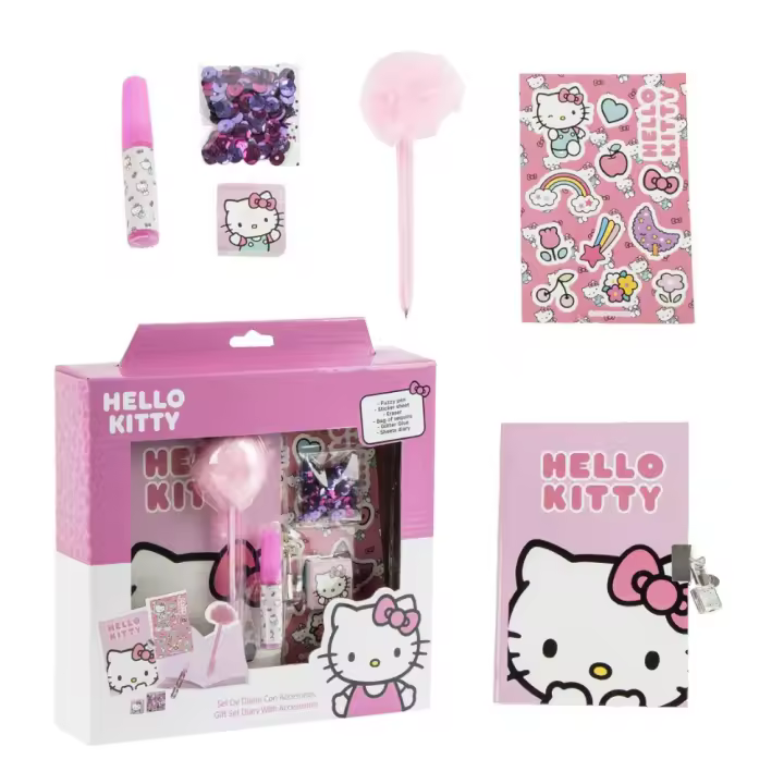 Hello Kitty Cerdá Set Papelería con Cuaderno Rosa A5 85255 - 1