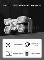 Linterna Frontal LED 5/11 Recargable Por USB Con Batería 18650 Integrada Lámpara De Mano Para Pesca Y Actividades Al Aire Libre - details 17