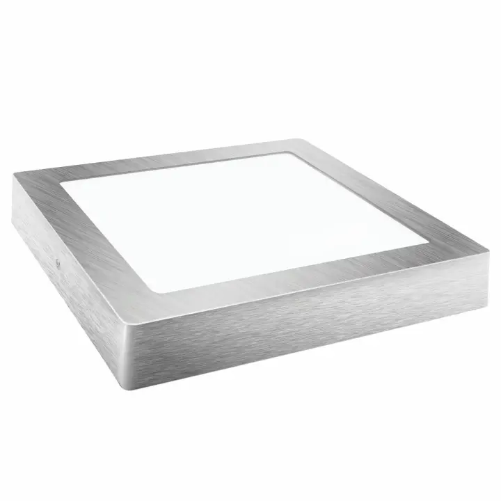 DOWNLIGHT LED DE SUPERFÍCIE QUADRADO PRATA MATEL 18W FRIA - 1