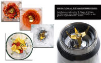 ECODE Batidora Americana de Vaso Titanblade Evolution, Cuchillas 6 Hojas Titanio, Vaso medidor 40ml, Acero Inoxidable, Jarra Cristal 1890ml Thermosecur, Tapa Superior, Acabado Chrome Bronze ECO-470 Eco-de - details 2