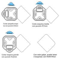 Pulverizador De Esquinas 3 En 1 R 4/7/10 Mm Reductor De Esquinas Para Manualidades Metal Y Plástico Para Diseño De Tarjetas Y Scrapbooking - details 1