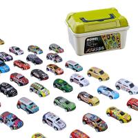 Juego De Coches De Carreras Miniatura Para Niños Con Caja De Almacenamiento Regalo De Navidad Para Niños Varones Colección De Vehículos Retroalimentados Sin Batería Material ABS - details 5