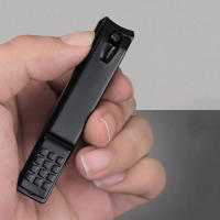 Juego De Aparadores De Uñas Profesionales En Acero Inoxidable Negro Para Uñas De Dedos Y Pies Cortador De Uñas Trimmer De Uñas - details 2