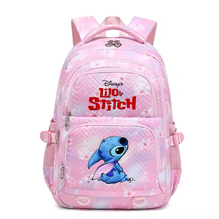 Mochila Impermeable Para Mujer Lilo Y Stitch Bolsa De Viaje Escolar Para Adolescentes Con Capa De Computadora Y Bolsillos Disney - 1