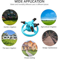 Riega Jardín Automático 360 ° Rotativo 3-Armas Herramienta De Riego Para Césped Y Jardín Sprinkler VORTEX De Marca Pengliu - details 4