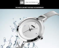 Reloj De Cuarzo Para Mujer SKMEI Lujo Fino Correa Estilo Casual Acero Inoxidable Resistente Al Agua Y Al Choque Display Sin Número - details 9