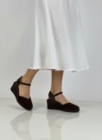 Calzados soraia, Alpargatas de Cuña con Plataforma para Mujer - Sandalias de Esparto con Tira al Tobillo, Punta Cerrada y Acabado en Gamuza Sintética - Calzado Cómodo de Verano Estilo Boho Chic - details 14