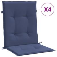 vidaXL Cojines para silla con respaldo bajo 4 uds tela Color Azul y blanco,  Verde y rosa,  Blanco y verde y mas Cojín Decorativo de Asiento Cojines de muebles de salon - details 3