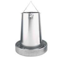 Tolva Metálica Galvanizada 10 kg Tolva para gallinas elaborada totalmente de chapa galvanizada con asa para colgar y facilitar el transporte del alimento. Dispone de tres diferentes alturas para regular la salida del pienso. - details 0