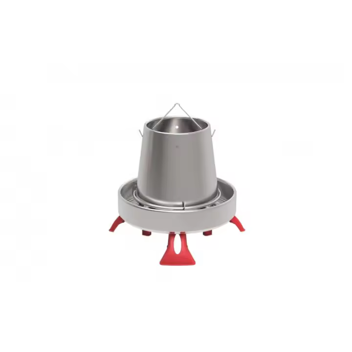 Tolva Metálica Galvanizada 5 KG CON PATAS ø33x32 cm - 1
