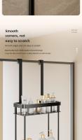 Caddy De Ducha Sin Perforar Organizador De Almacenamiento Para Puerta De Baño Estante De Toalla Para Espacio De Bañarse Conveniente Moderno Y Sencillo - details 4