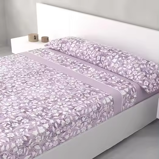 Juego de sábanas ligero, suave, fresco. Azul, Rosa, Gris, Verde. Juego de Cama 100% Microfibra tacto Satén. Cama de 150, 135, 90 y 105. Primavera, Verano. Dormitorio Elegante, Alegre, Colorido,Luz - 1