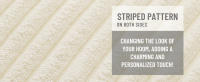 Funda De Cojín De Terciopelo 18x18 Estampado Rayado Para Decoración De Sala De Estar Cama Sofá Suave Cubierta De Cojín Beige Blanco - details 6