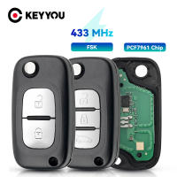 Llave De Coche KEYYOU Con 2/3 Botones Flip Para Renault Clio 3 Kangoo Master Modus Twingo Compatible Con 433MHz PCF7961 - details 0
