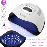 Secador De Uñas LED SUN X23MAX Con 81 LEDs Timer Automático De 10/30/60/99s Para Secado De Polvo De Uñas Profesional Tamaño 220*200*105mm - details 1