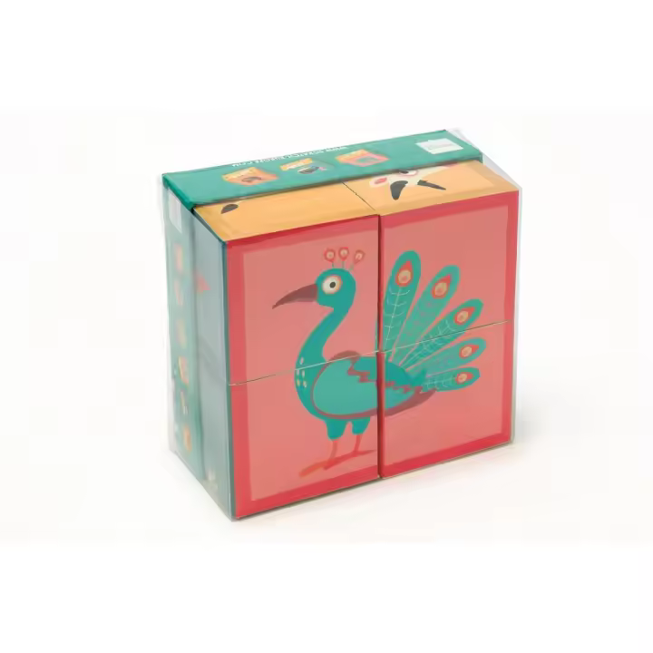 Puzle de 4 Cubos de Granja Scratch - Medidas 12 X 12 X 6 Cm - Desde los 18 Meses - Minifiguras - 1
