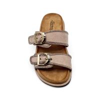 Emilie shoes, Sandalias Planas con Doble Hebilla y Detalle Brillante, Chanclas Cómodas con Tiras Ajustables y Plantilla Acolchada, Sandalias de Verano con Doble Cierre y Detalles en Glitter a España Elegante Hebilla - details 6