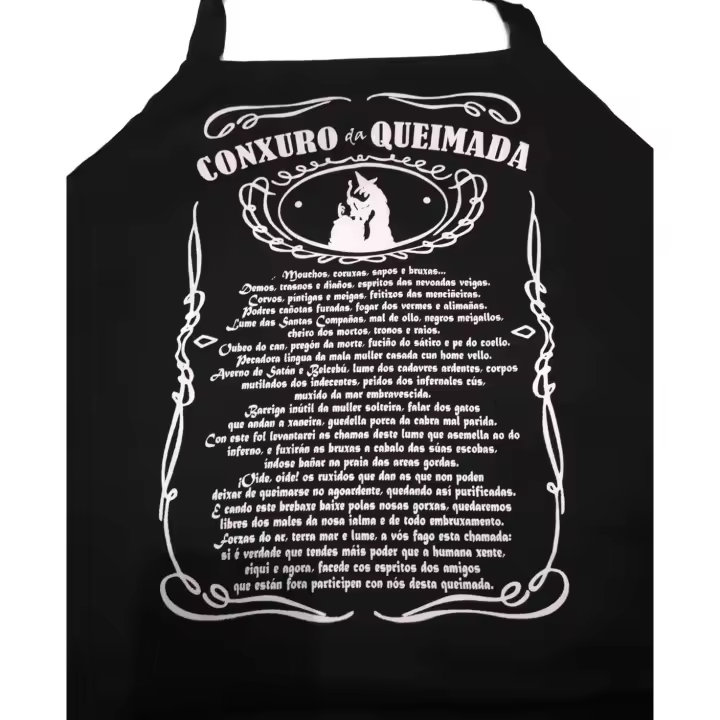 Delantal con frase : " CONXURO DA QUEIMADA ..." AGASALLO Regalo Delantal Galicia - 1