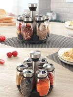 Juego De Botellas De Pimienta Y Especias Rotativas Organizador De Vidrio Para Cocina Soporte Para Azúcar Y Pimienta Estante De Almacenamiento De Cocina 1/7 Piezas - details 8