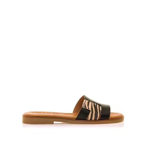 SANDALIA PALA 54181 NUVOLA 222 NEGRO/SERRAJE CEBRA NATURAL Mustang - 1