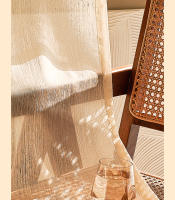Cortinas De Tulle Bling Bling En Champán Para Sala De Estar Y Balcones Estilo Moderno Translúcidas Semi-Enmascaradas Personalizables - details 11