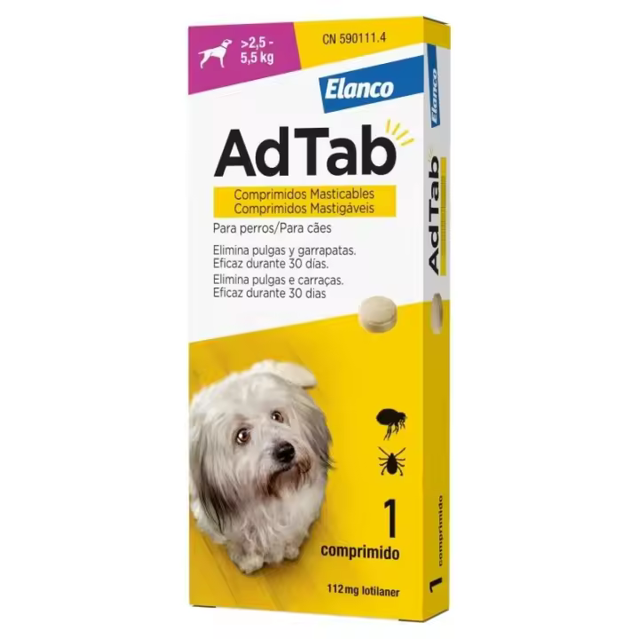 Comprimido masticable perro pequeño de 2.5 a 5.5 kg. 1 ud - 1