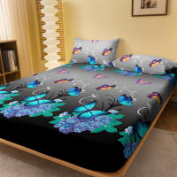 Manta De Cama Con Patrón De Danza De Mariposa Y Flores 1 Pieza Poliéster 100% Forro Frotado Para Dormitorio Excluye Fundas De Almohada - details 1