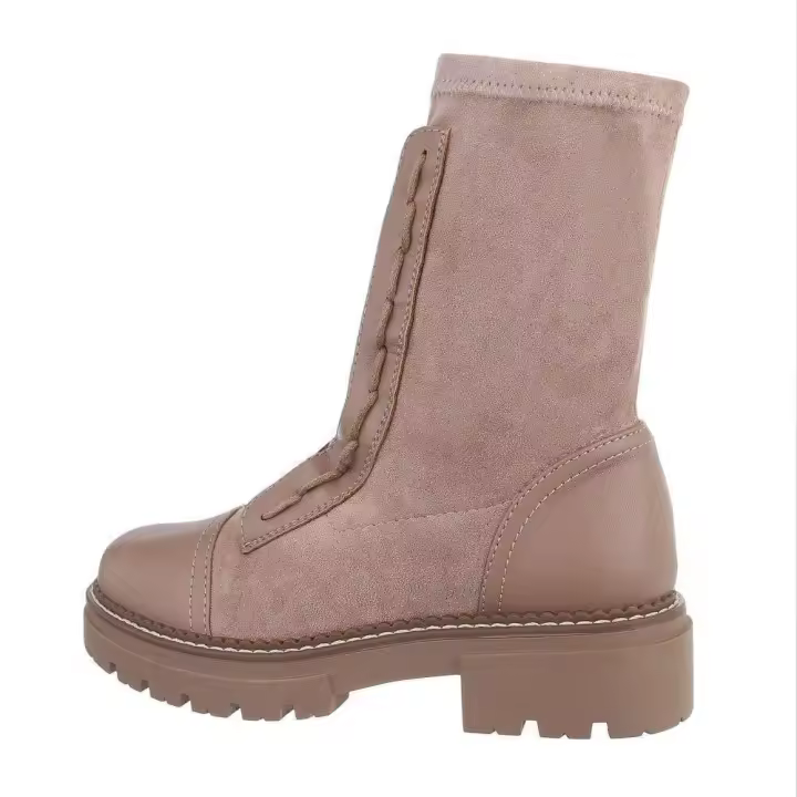 Botines de Mujer, Chelsea, Invierno, Temporada Otoño Invierno, Plataforma planos, Antelina Kakhi, Tacón Bajo Casual - 1