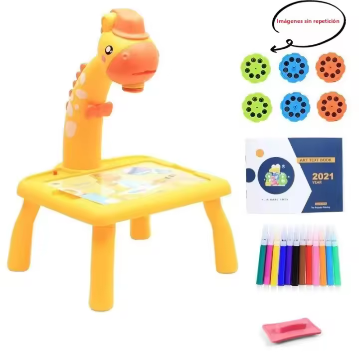 Proyector LED Mini Para Niños Tablero De Dibujo Con Luz Educativo Herramienta De Aprendizaje Y Manualidades Para Pequeños - 1