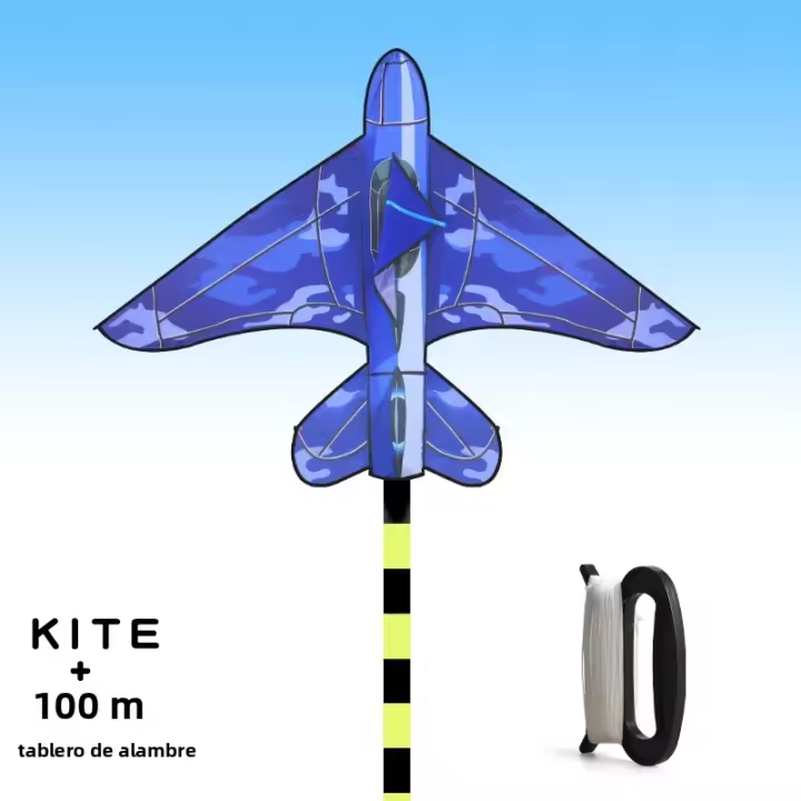 YongJian Kite Con Mango Y Línea Para Niños Deporte Al Aire Libre Divertido Para Edades 8-12 Diseño De Dibujos Animados Material Polyester - 1