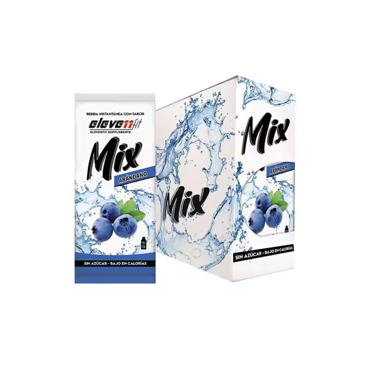 ElevenFit - Bebidas Mix - Caja 24 sobres (9 gr. c/u) - Saborizante en polvo para agua. Sabores de FRUTAS 🍏🍎🍊🍋🍌🍉🍇🍓🍒🥥🍍🥭 Sin azúcar, bajo en calorías. Ideal para dietas y pérdida de peso. - 1