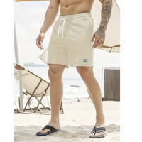 Nuevos Pantalones Cortos De Corduroy Para Hombre Verano Color Sólido Con Cordones Estilo Casual Cierre De Cordón Talla Media - details 10