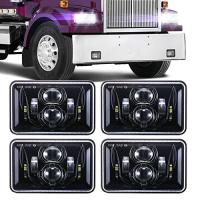 Faros LED 12V 24V 4x6 Pulgadas H4 Lámpara De Trabajo Cuadrada Para Reemplazo En Coches Jeep Motocicletas Camiones GMC Chevrolet - details 0
