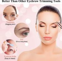 Depiladora Facial Mujer Electrica 2 en 1 Depiladora Cejas Mujer, Dispositivo de Depilación de Rostro Femenino, USB Recargable Impermeable Portátil sin Dolor Luz LED para Cara Nariz Labio,Blanco - details 6