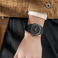Reloj De Cuarzo De Lujo AAA Para Hombres Estilo Clásico Anime Línea Negra Blanca De Alta Calidad Resistente Al Agua Y Al Choque Reloj De Moda Para Hombres - details 6