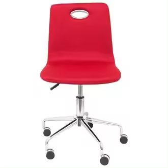 Liderpapel Silla Infantil Pyc Giratoria Tapizada Regulable en Altura Roja - 1
