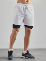 Shorts De Correr Para Hombre Camuflaje 2 En 1 Secado Rápido Entrenamiento De Gimnasio Shorts De Verano Para Deporte Y Fitness - details 8