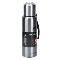 Botella de agua térmica al vacío con aislamiento de gran capacidad y portátil de acero inoxidable de 750 ml para viajes al aire libre, color plateado, 750 ml - details 3